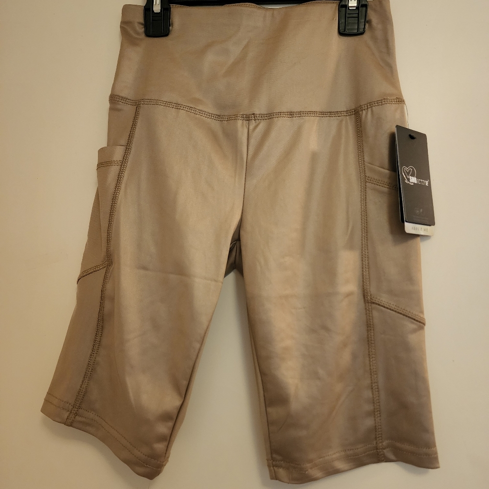 Gold exercise shorts